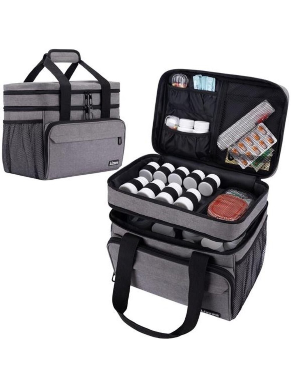 Large Medicine Storage Bag, Double Layer